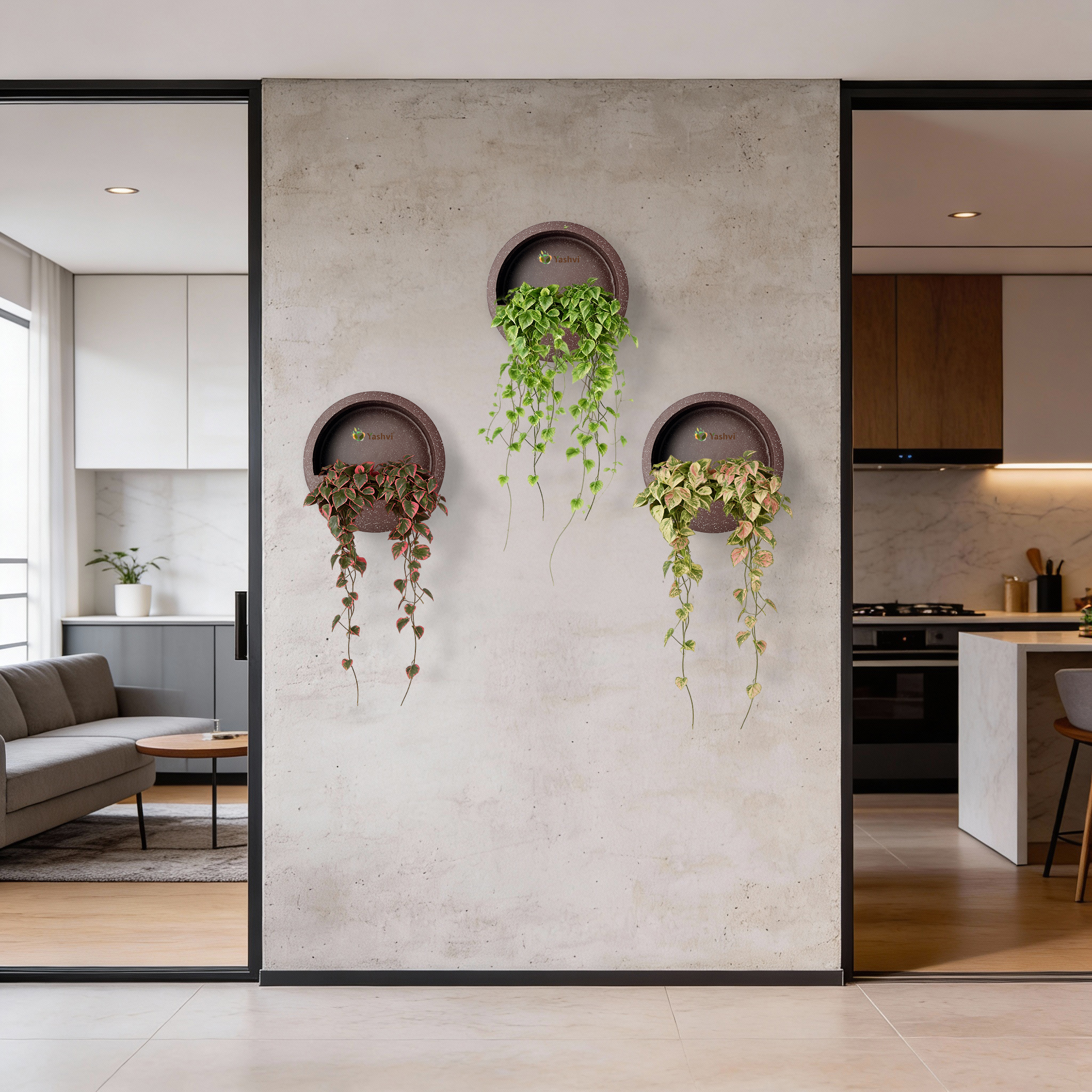 Roto-molded planter in sand finish